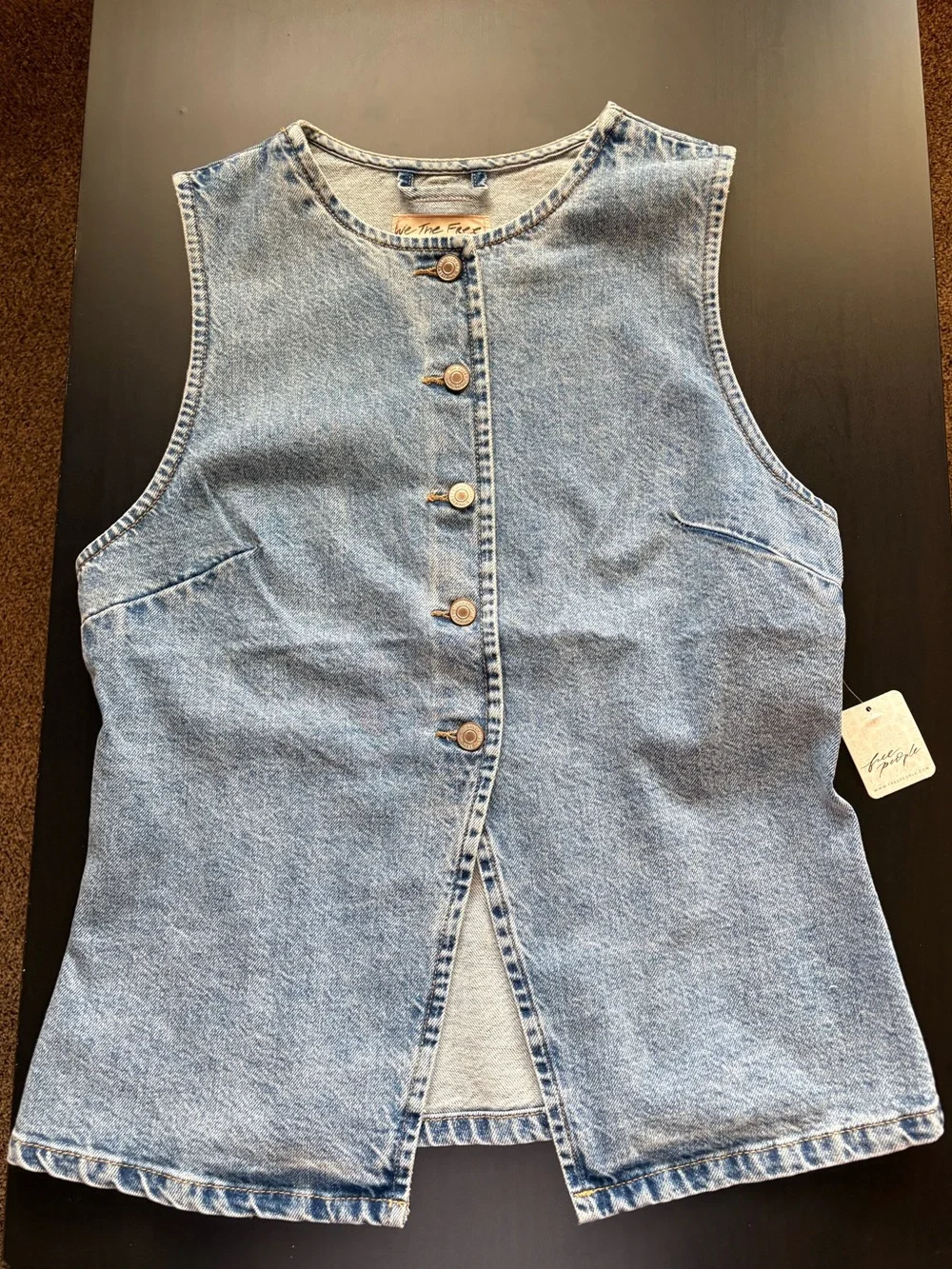 We The Free Aimee Denim Vest - Picture 1 of 5